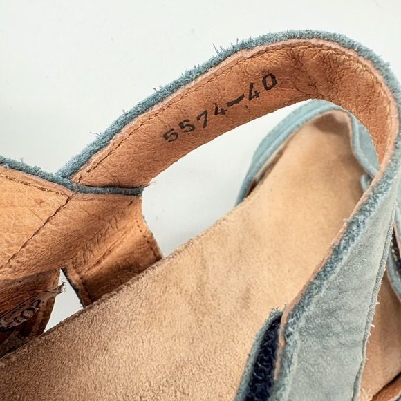 Taos Charade 5574 Wedge Sandal Womens Size 40 (9-9.5) Teal Blue Adjustable Strap - Picture 8 of 8